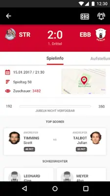 Deutsche Eishockey Liga android App screenshot 2